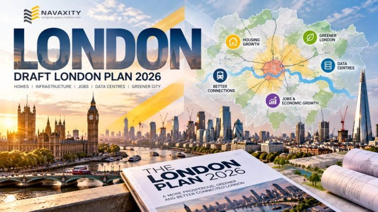 London skyline and urban development representing the 2026 Draft London Plan