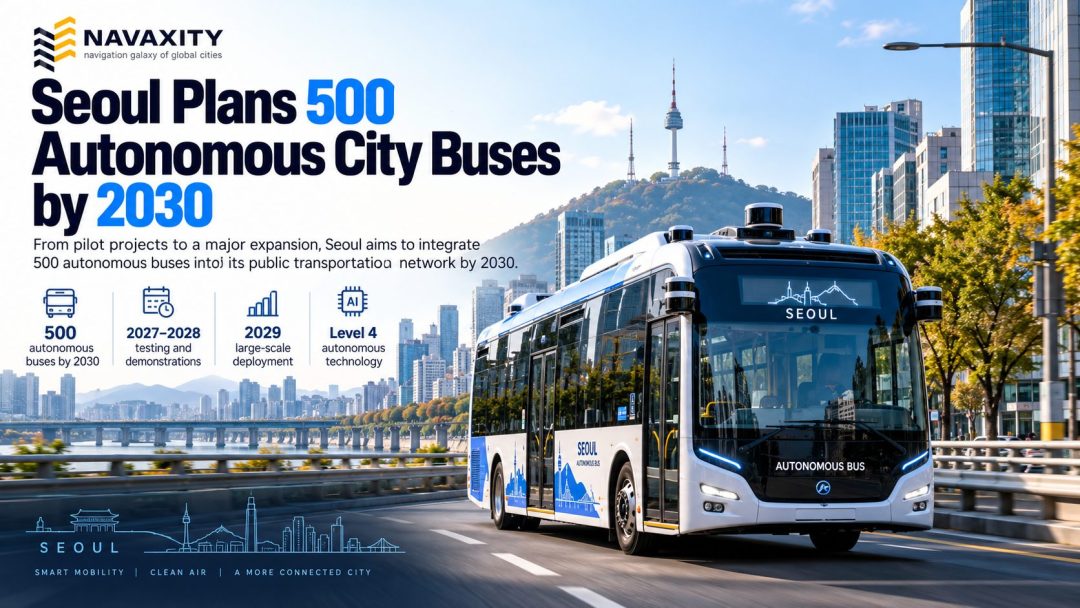 Seoul autonomous city bus and plans for 500 autonomous buses by 2030