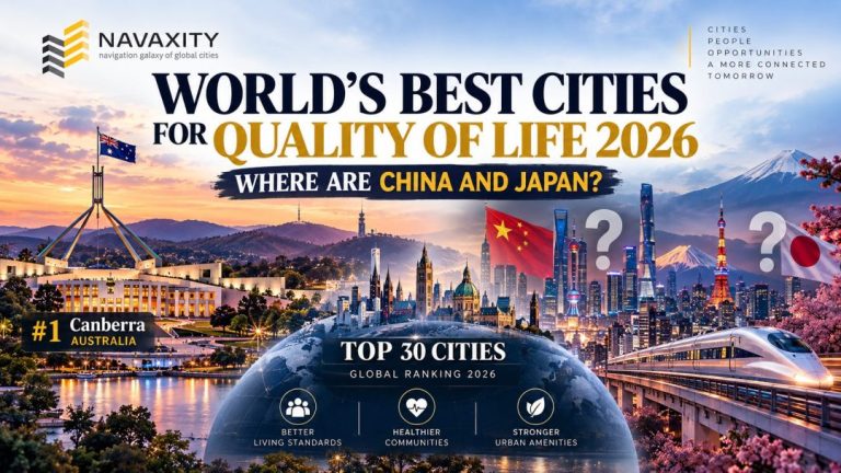 World’s best cities for quality of life in 2026, featuring Canberra and asking why Chinese and Japanese cities are absent from the top 30.